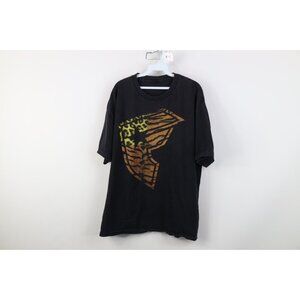 Vtg 90s Y2K Famous Stars & Straps Mens 2XL Faded Leopard Cheetah Racing T-Shirt